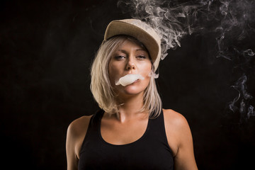 dance hall rock star woman smoking