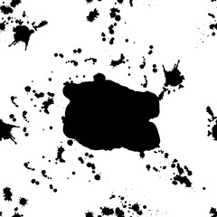 splashes pattern black
