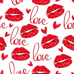 Lips seamless pattern