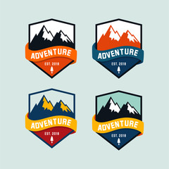 Mountain adventure logo template