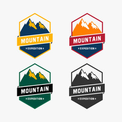 Mountain adventure logo template
