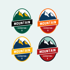 Fototapeta premium Mountain adventure logo template