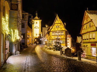Rothenburg ob der Tauber, Plönlein im Winter