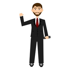 Isolarted businessman illustration
