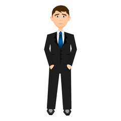 Isolarted businessman illustration