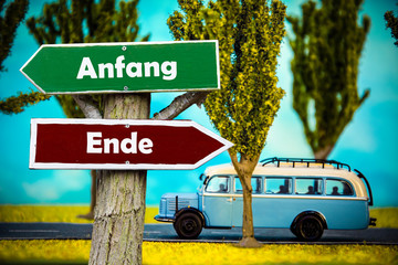 Fototapeta premium Schild 308 - Anfang
