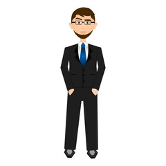 Obraz premium Isolarted businessman illustration