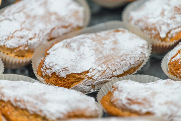 Ricciarelli Senesi, composition of Tuscany cakes, Italy