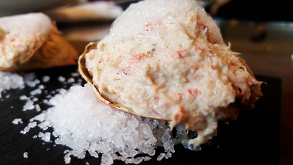 crab paste, salad, appetizer