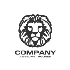 Lion head logo vector, lion king head sign concept, Lions head logo, lion face graphic illustration, Design element