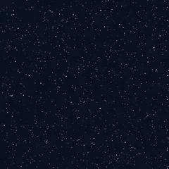 Foto op Canvas Starry sky seamless pattern, white and blue dots in galaxy and stars style - repeatable background. Galaxy background of starry night sky, space repeat seamless © kirasolly