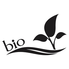 Ecology concept. Bio logo. Eco leaf. 