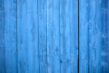 Blue wooden, empty, vintage background. Space for text, abstract, close up view with details.
