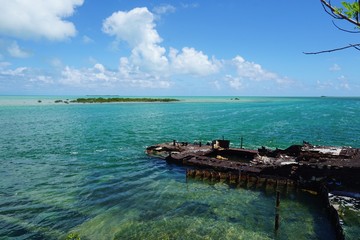 Schiffswrack auf Cayo Coco, Jardines Del Rey, Kuba, Karibik