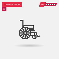 Fototapeta na wymiar wheelchair vector icon