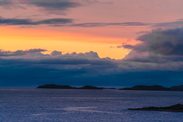 Sunset iduring the in the extreme north west of the Scottish Highlands