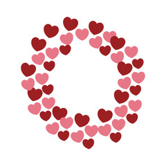 Hearts and love frame