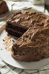 Sweet Homemade Dark Chocolate Layer Cake