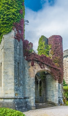 Ruins of Armadale Castle, a ruined country house in Armadale, Isle of Skye, Scottish Highlands, Former home of the MacDonalds Clan.