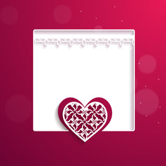valentine background with a frame