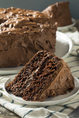 Sweet Homemade Dark Chocolate Layer Cake