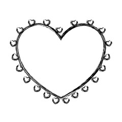 Hearts and love frame