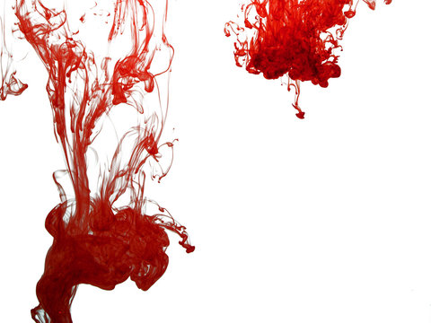 Red colour pigment in water