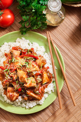 Chicken in sweet and sour sauce