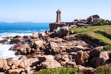 Mean Ruz lighthouse in Ploumanach site