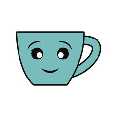 Mug porcelain cup smiling cartoon