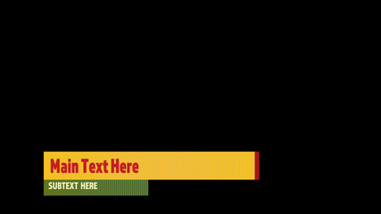 Yellow, Red, & Green Panel Lower Third