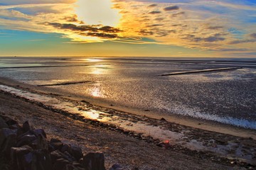 Sonnenaufgang an der Nordsee.