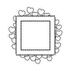 Hearts and love frame