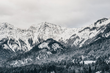 Fototapeta na wymiar Winter mountain scenery. Solitude. 