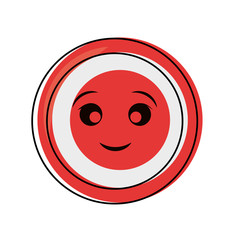 Target dartboard symbol smiling cartoon