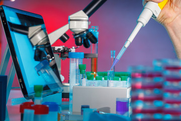 Scientific and healthcare research background.