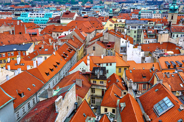 Obraz premium Roofs city of Prague