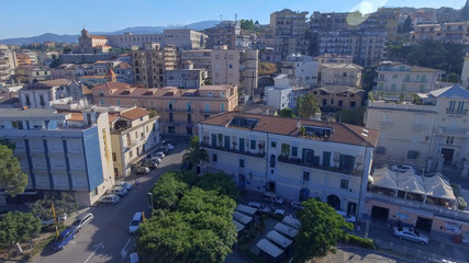 Naklejka premium Aerial view of beautiful coast of Calabria, Italy