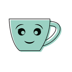 Mug porcelain cup smiling cartoon