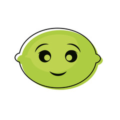 Lemon citric fruit smiling cartoon