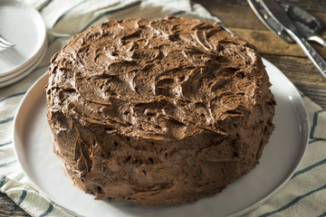 Sweet Homemade Dark Chocolate Layer Cake