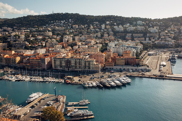 Fototapeta na wymiar Beautiful Port in Nice, France