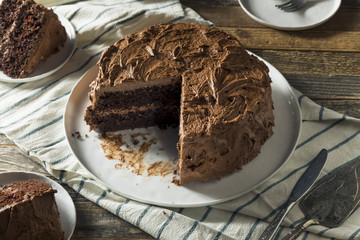 Sweet Homemade Dark Chocolate Layer Cake