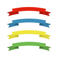 Flat ribbons banners