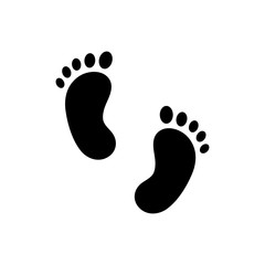 Fototapeta na wymiar Footprint vector icon