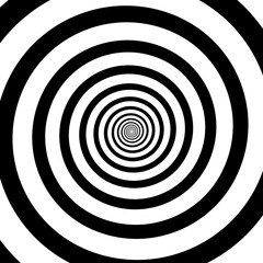 Obraz premium Spirala psychodeliczna z promieniami promieniowymi. Hipnotyczna spirala