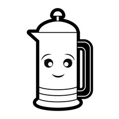 Kettle kitchen utensil smiling cartoon