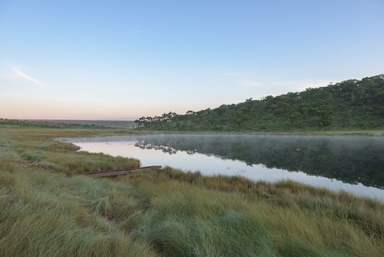 A lagoa Cuanavale (nascente do rio Cuanavale) na província do Moxico em Angola