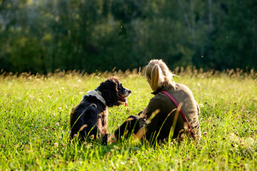 Human and dog are best friends