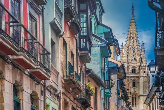 Historical center of Oviedo,  Asturias, northern Spain